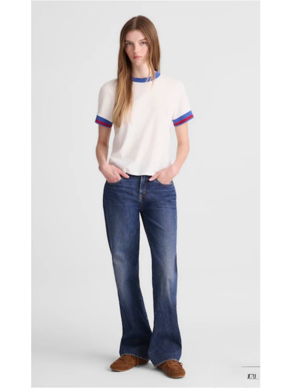 NWT Madewell The Low-Rise Loose Jean Midnight Waters Wash Blue